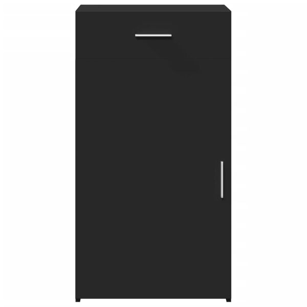 vidaXL fekete szerelt fa tálalószekrény 50 x 42,5 x 93 cm