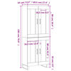 vidaXL feh&eacute;r szerelt fa magasszekr&eacute;ny 69,5 x 34 x 180 cm