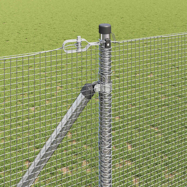 vidaXL Ker&iacute;t&eacute;soszlop Ez&uuml;st 10 x 1,2 m (12 x 12 mm h&aacute;l&oacute;) Ac&eacute;l