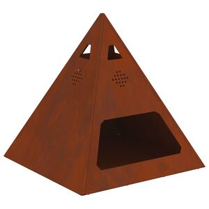 vidaXL Tűzrak&oacute; Barna 50 x 50 x 51 cm Időj&aacute;r&aacute;s&aacute;ll&oacute; ac&eacute;l