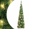 vidaXL k&ouml;nnyen fel&aacute;ll&iacute;that&oacute; műkar&aacute;csonyfa 50 db LED-f&eacute;nnyel 120 cm