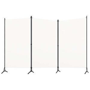 vidaXL feh&eacute;r 3 paneles sz&ouml;vetparav&aacute;n 260x180 cm