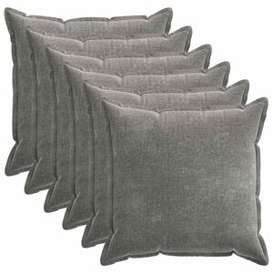 vidaXL P&aacute;rna huzat 6 pcs HOUTEN S&ouml;t&eacute;tsz&uuml;rke 55 x 55 cm Chenille Sz&ouml;vet