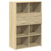 vidaXL sonoma t&ouml;lgy sz&iacute;nű szerelt fa magasszekr&eacute;ny 80 x 42,5 x 124 cm