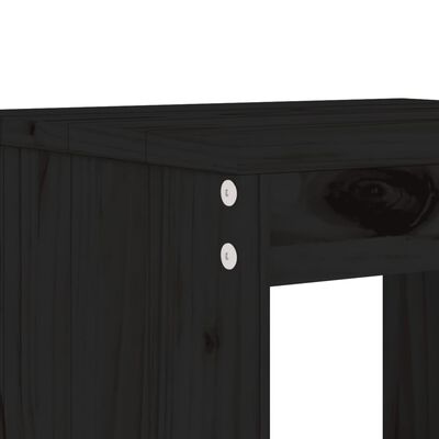 vidaXL 2 db fekete tömör fenyőfa ülőke 40 x 36 x 45 cm