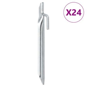 vidaXL 24 db V-alak&uacute; horganyzott ac&eacute;l s&aacute;torszeg 17 cm &Oslash;20 mm