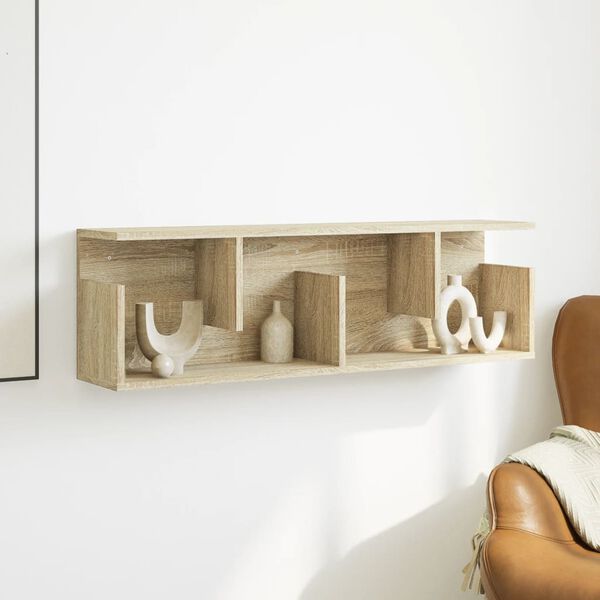 vidaXL sonoma t&ouml;lgy sz&iacute;nű szerelt fa faliszekr&eacute;ny 100 x 20 x 30 cm