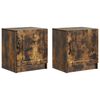 vidaXL &Eacute;jjeliszekr&eacute;ny 2 db F&uuml;st&ouml;s T&ouml;lgy 43 x 34,5 x 47 cm Szerelt Fa