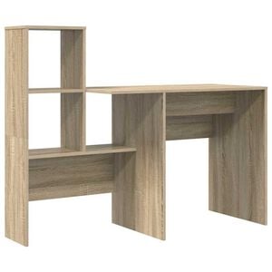 vidaXL Asztal Sonoma t&ouml;lgy Szerelt Fa 131,5 x 50 x 106,5 cm