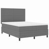 vidaXL LED Box Spring &Aacute;gy Vil&aacute;gossz&uuml;rke &eacute;s feh&eacute;r 140 x 200 cm