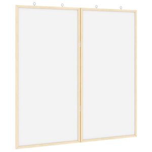 vidaXL Hirdetőt&aacute;bla Feh&eacute;r 80 x 80 x 1.4 cm T&ouml;m&ouml;r fenyőfa
