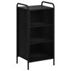 vidaXL Sz&eacute;f Fekete T&ouml;lgy 97 x 33 x 81 cm Szerelt Fa