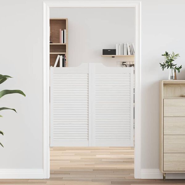 vidaXL feh&eacute;r lengőajt&oacute;k lamell&aacute;s kialak&iacute;t&aacute;s&uacute; 2 p&aacute;r 100x100 cm