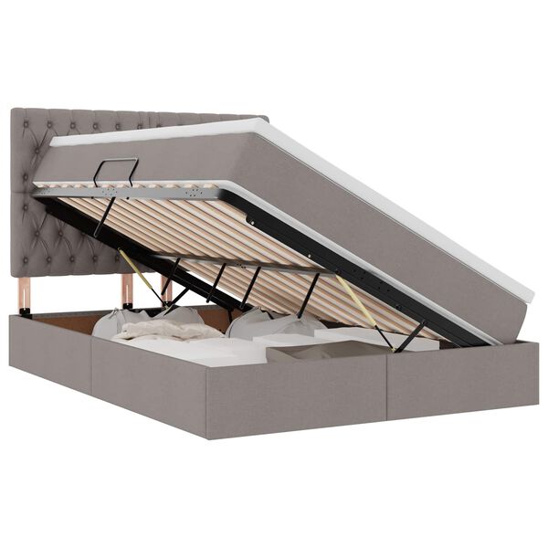 vidaXL &Aacute;gy t&aacute;rol&oacute;val &eacute;s LED l&aacute;mp&aacute;val T&oacute;psz&iacute;nű 140 x 190 cm Poli&eacute;szter