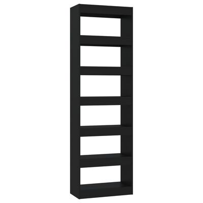 vidaXL fekete könyvszekrény/térelválasztó 60 x 30 x 198 cm