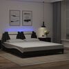 vidaXL fekete &eacute;s feh&eacute;r &aacute;gykeret Viana LED-ekkel matrac n&eacute;lk&uuml;l 180 x 200 cm