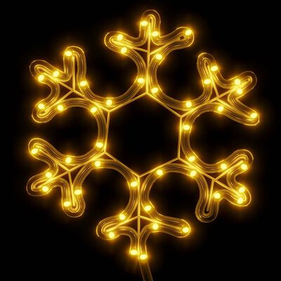vidaXL karácsonyi hópehely 48 meleg fehér LED-del 27 x 27 cm