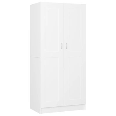 vidaXL fehér forgácslap ruhásszekrény 82,5 x 51,5 x 180 cm