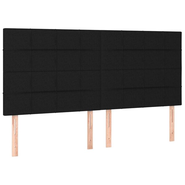 vidaXL fekete sz&ouml;vet LED-es fejt&aacute;mla 160x5x118/128 cm