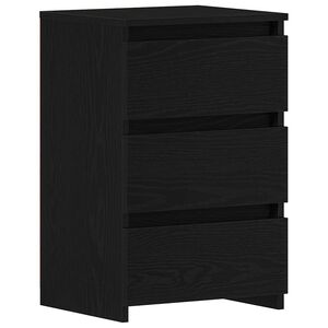 vidaXL &Eacute;jjeliszekr&eacute;ny Fekete t&ouml;lgy 40 x 35 x 62,5 cm Szerelt Fa