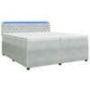 vidaXL Boxspring &aacute;gy matraccal Vil&aacute;gossz&uuml;rke 200 x 200 cm B&aacute;rsony