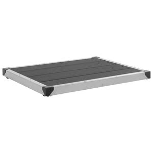 vidaXL sz&uuml;rke WPC &eacute;s rozsdamentes ac&eacute;l k&uuml;lt&eacute;ri zuhanyt&aacute;lca 80 x 62 cm