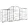 vidaXL 2 db íves horganyzott vas gabion kosár 200x30x80/100 cm