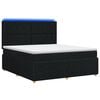 vidaXL LED Boxspring &Aacute;gy Mattal fejt&aacute;ml&aacute;val Fekete 180 x 200 cm Sz&ouml;vet