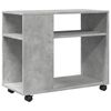 vidaXL betonsz&uuml;rke szerelt fa kisasztal kerekekkel 70 x 35 x 60 cm