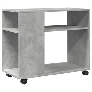 vidaXL betonsz&uuml;rke szerelt fa kisasztal kerekekkel 70 x 35 x 60 cm