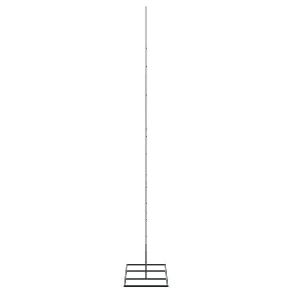 vidaXL fekete f&eacute;m kar&aacute;csonyfa dekor&aacute;ci&oacute;hoz 150 cm