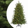 vidaXL Műanyag Hajtogat&oacute;s Kar&aacute;csonyfa 120 cm 150 LED Meleg feh&eacute;r