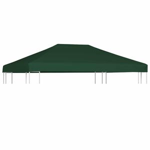 vidaXL z&ouml;ld pavilon tetőponyva 310 g/m&sup2;, 4 x 3 m