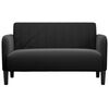 vidaXL fekete bársony loveseat kanapé 109 cm
