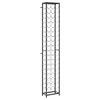 vidaXL fekete kov&aacute;csoltvas bortart&oacute; 57 palackhoz 34 x 18 x 200 cm