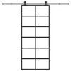 vidaXL ESG &uuml;veg &eacute;s alum&iacute;nium tol&oacute;ajt&oacute; f&eacute;mszerelv&eacute;ny-szettel 90x205 cm