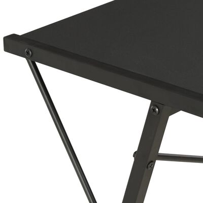vidaXL fekete íróasztal polccal 116 x 50 x 93 cm