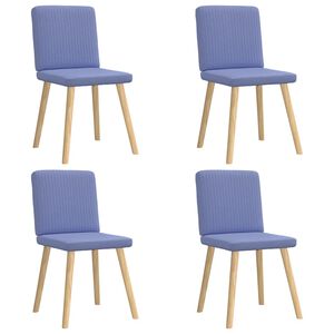vidaXL &eacute;tkezősz&eacute;kek 4 db Jeans k&eacute;k sz&ouml;vet