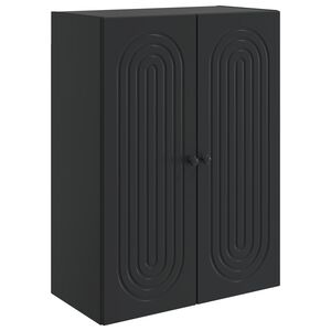 vidaXL Fali szekr&eacute;ny Fekete 66 x 34,5 x 90 cm Szerelt Fa