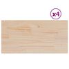 vidaXL 4 db t&ouml;m&ouml;r fenyőfa t&eacute;glalap alak&uacute; asztallap 90 x 45 x 1,7 cm