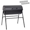 vidaXL Hord&oacute;s grill 2 főzőr&aacute;csos 3 db 80 x 73 x 90 cm F&eacute;m Fekete
