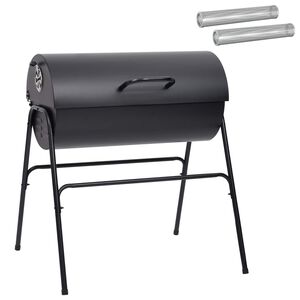 vidaXL Hord&oacute;s grill 2 főzőr&aacute;csos 3 db 80 x 73 x 90 cm F&eacute;m Fekete