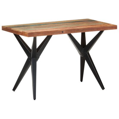 vidaXL tömör újrahasznosított fa étkezőasztal 120 x 60 x 76 cm