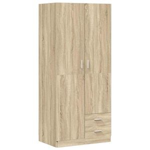 vidaXL sonoma t&ouml;lgy sz&iacute;nű szerelt fa ruh&aacute;sszekr&eacute;ny 80 x 52 x 180 cm