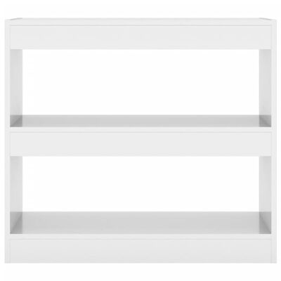 vidaXL magasfényű fehér térelválasztó könyvszekrény 80 x 30 x 72 cm