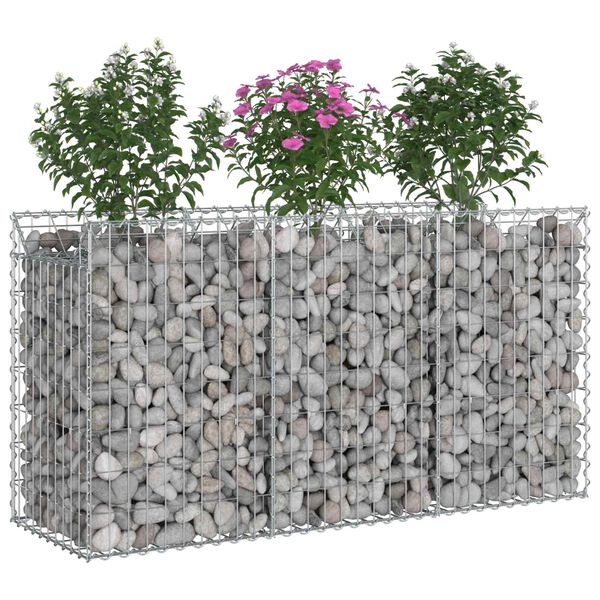 vidaXL Gabion emelt &aacute;gy Ez&uuml;st 150 x 50 x 80 cm Horganyzott ac&eacute;l