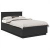 vidaXL &Aacute;gykeret fejt&aacute;ml&aacute;val Fekete 135 x 190 cm Szerelt Fa