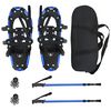 vidaXL 3 az 1-ben h&oacute;l&aacute;nc t&uacute;rabotokkal K&eacute;k &eacute;s Fekete 53 x 21 cm