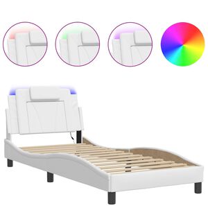 vidaXL feh&eacute;r &aacute;gykeret Viana LED-ekkel matrac n&eacute;lk&uuml;l 90 x 200 cm