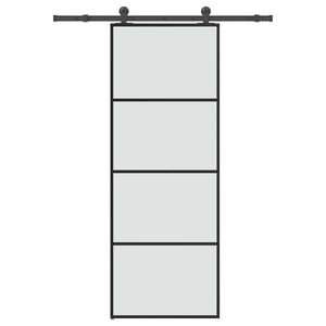 vidaXL ESG &uuml;veg &eacute;s alum&iacute;nium tol&oacute;ajt&oacute; f&eacute;mszerelv&eacute;ny-szettel 76x205 cm